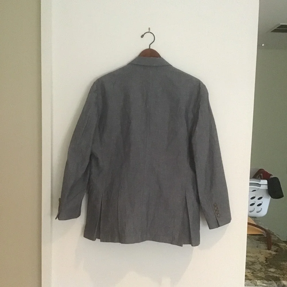 J.Crew Ludlow Suit Baird McNutt Irish Linen Cotton Grey Blazer Pants 38S 30x30
